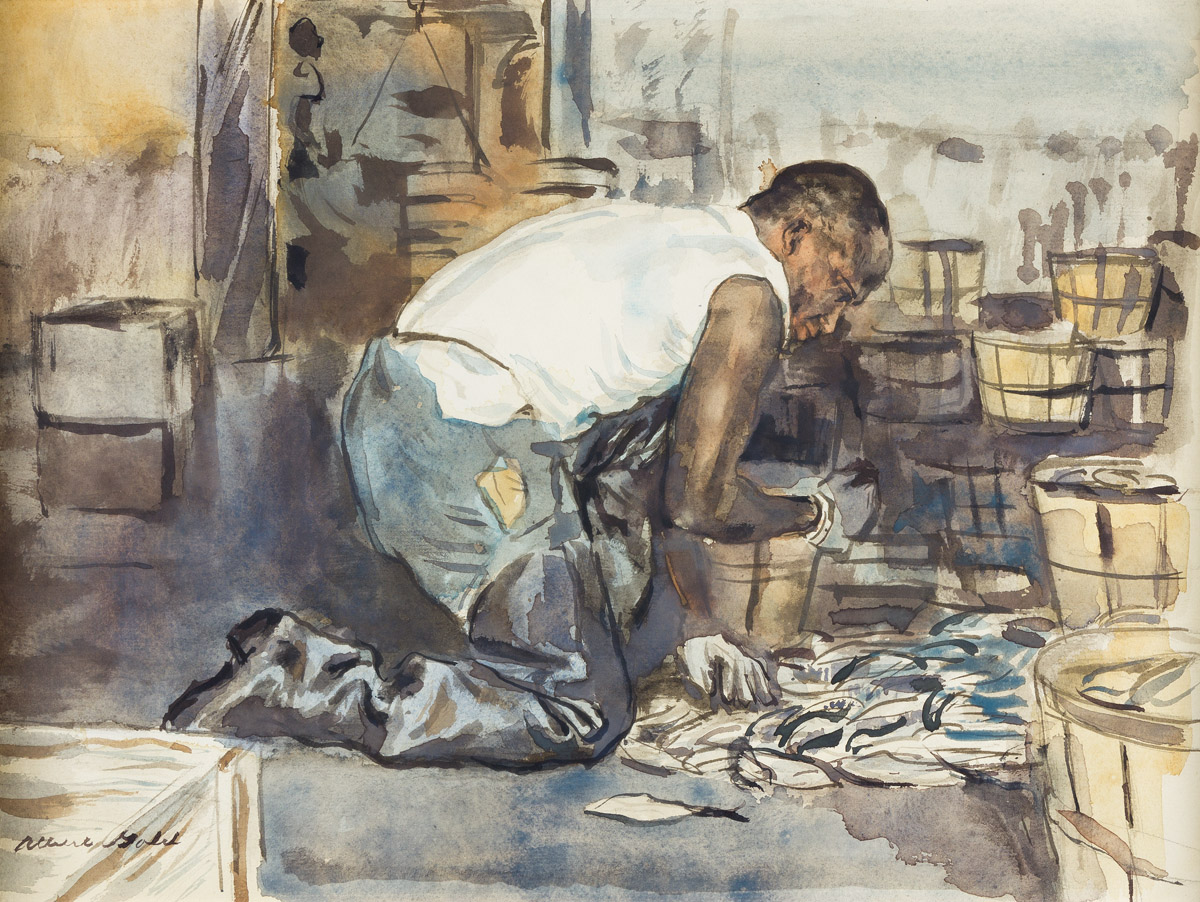 ALBERT GOLD (1916-2006) Fish Packing, Crisfield, MD.